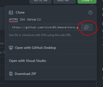 Copy HTTPS Clone